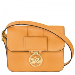 Apricot Orange Women's Longchamp Box-Trot S Crossbody Bags | 0981-ONYZU