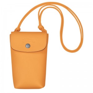 Apricot Orange Women's Longchamp Le Pliage Xtra with leather lace Phone Case | 0159-SHLKW