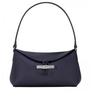 Bilberry Purple Women's Longchamp Roseau S Hobo Bags | 2549-MECWK