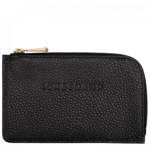 Black Men's Longchamp Le Foulonné Cardholders | 5634-VRHXJ