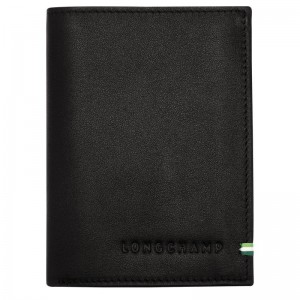 Black Men's Longchamp sur Seine Wallets | 7426-JLIQV