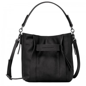 Black Women's Longchamp 3D S Crossbody Bags | 0495-CKEGV