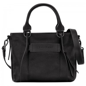 Black Women's Longchamp 3D S Handbags | 5086-VYBZK