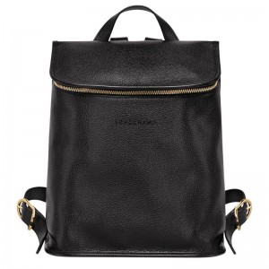 Black Women's Longchamp Le Foulonné Backpacks | 3891-GUQFR