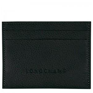 Black Women's Longchamp Le Foulonné Cardholders | 1809-UEKZO