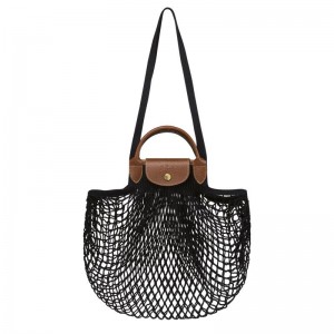 Black Women's Longchamp Le Pliage Filet L Mesh Bag | 9472-JICFN