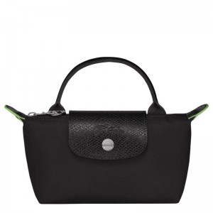 Black Women's Longchamp Le Pliage Green with handle Pouches | 2596-FLQHT