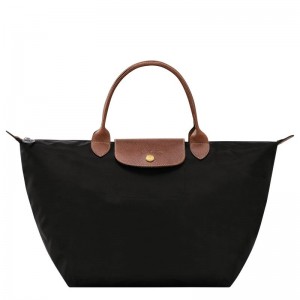 Black Women's Longchamp Le Pliage Original M Handbags | 6978-TVCEI