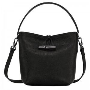 Black Women's Longchamp Roseau Essential XS Bucket Bag | 3261-JVHAI