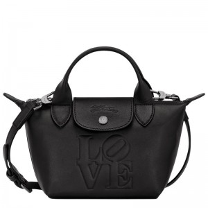 Black Women's Longchamp x Robert Indiana XS Handbags | 8293-EGYST