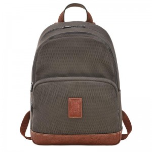 Brown Men's Longchamp Boxford Backpacks | 3469-DCGPT