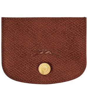 Brown Women's Longchamp Épure Cardholders | 8610-IYMAC