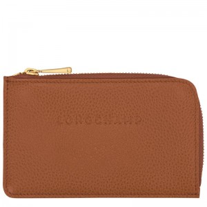 Caramel Brown Women's Longchamp Le Foulonné Cardholders | 7164-AZGSL