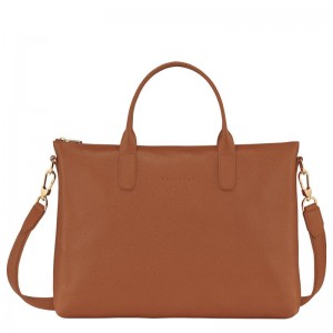 Caramel Brown Women's Longchamp Le Foulonné S Briefcase | 3794-OCYPG