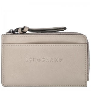 Clay Grey Women's Longchamp 3D Cardholders | 5961-COWGH