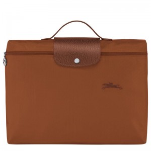 Cognac Brown Men's Longchamp Le Pliage Green S Briefcase | 0569-EGYQI