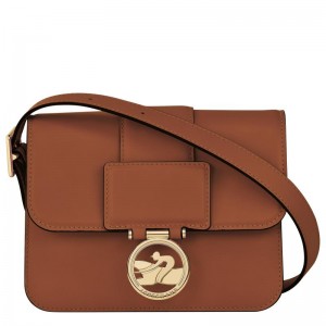 Cognac Brown Women's Longchamp Box-Trot S Crossbody Bags | 6793-QGFHD