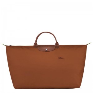 Cognac Brown Women's Longchamp Le Pliage Green M Travel Bags | 6509-WADUK