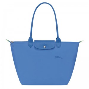 Cornflower Blue Women's Longchamp Le Pliage Green L Tote Bag | 1968-ESWRM