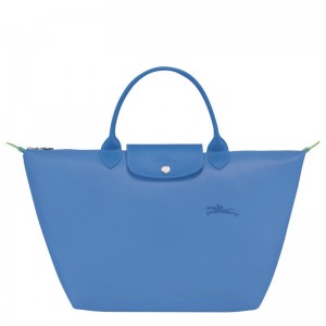 Cornflower Blue Women's Longchamp Le Pliage Green M Handbags | 8037-QAGHC