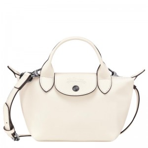 Ecru White Women's Longchamp Le Pliage Xtra XS Handbags | 4763-HXRNB