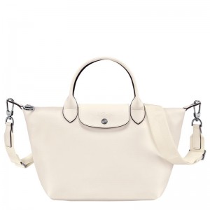 Ecru White Women's Longchamp Le Pliage Xtra S Handbags | 3804-LIREK