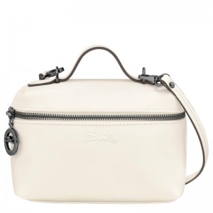 Ecru White Women's Longchamp Le Pliage Xtra XS Vanity Crossbody Bags | 1527-YXZFO