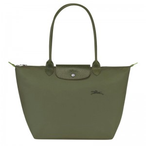 Forest Green Women's Longchamp Le Pliage Green L Tote Bag | 4863-YKFDR