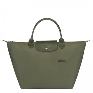 Forest Green Women's Longchamp Le Pliage Green M Handbags | 9580-DWAIF