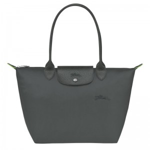 Graphite Grey Women's Longchamp Le Pliage Green M Tote Bag | 0937-AQBPG