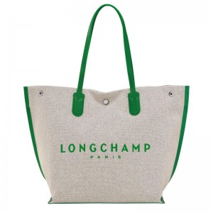 Green Women's Longchamp Essential L Tote Bag | 7219-UVQGJ