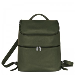 Khaki Men's Longchamp Le Foulonné Backpacks | 6903-JGVSB