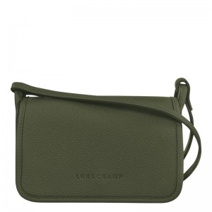 Khaki Women's Longchamp Le Foulonné XS Clutch Bag | 8417-CYFMJ