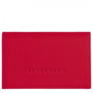 Love Red Men's Longchamp Le Foulonné Cardholders | 6409-AITUH