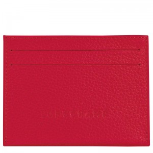 Love Red Men's Longchamp Le Foulonné Cardholders | 6503-VUSXZ