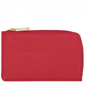 Love Red Men's Longchamp Le Foulonné Cardholders | 8720-UXQKO