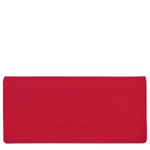 Love Red Women's Longchamp Le Foulonné Continental Wallets | 4681-EIHPJ