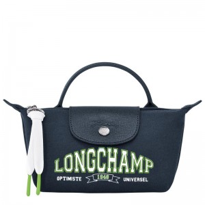 Navy Women's Longchamp Le Pliage Collection Pouches | 8610-AUZTO