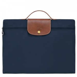 Navy Women's Longchamp Le Pliage Original S Briefcase | 4192-ZGETF