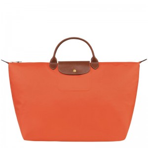 Orange Men's Longchamp Le Pliage Original S Travel Bags | 9736-TSKMB