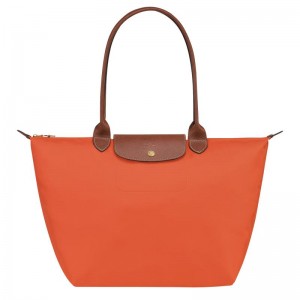 Orange Women's Longchamp Le Pliage Original L Tote Bag | 4108-SFEOY