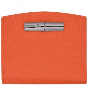 Orange Women's Longchamp Roseau Wallets | 4193-DLKNR