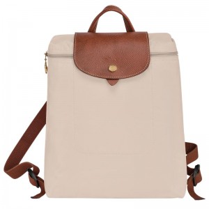 Paper White Men's Longchamp Le Pliage Original M Backpacks | 6801-IHFKU