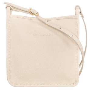 Paper White Women's Longchamp Le Foulonné S Crossbody Bags | 7604-TXOKF