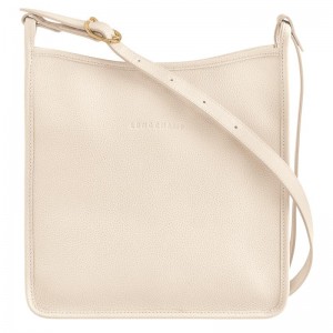 Paper White Women's Longchamp Le Foulonné M Crossbody Bags | 0913-WZUNO