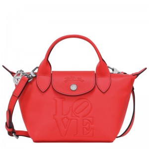 Red Women's Longchamp x Robert Indiana XS Handbags | 2769-VDELI