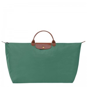 Sage Green Men's Longchamp Le Pliage Original M Travel Bags | 2436-ZGVBQ