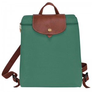 Sage Green Women's Longchamp Le Pliage Original M Backpacks | 0172-ZAXLJ