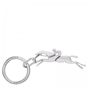 Silver Men's Longchamp Cavalier Key Rings | 2649-KNVFE