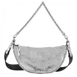 Silver Women's Longchamp Smile S Crossbody Bags | 5742-ONLCX